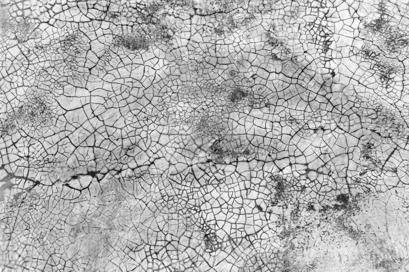黑白色的人工制造的开裂纹理