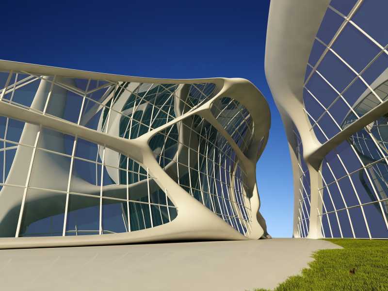 现代城市独特建筑