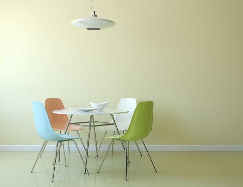 现代厨房用餐餐桌