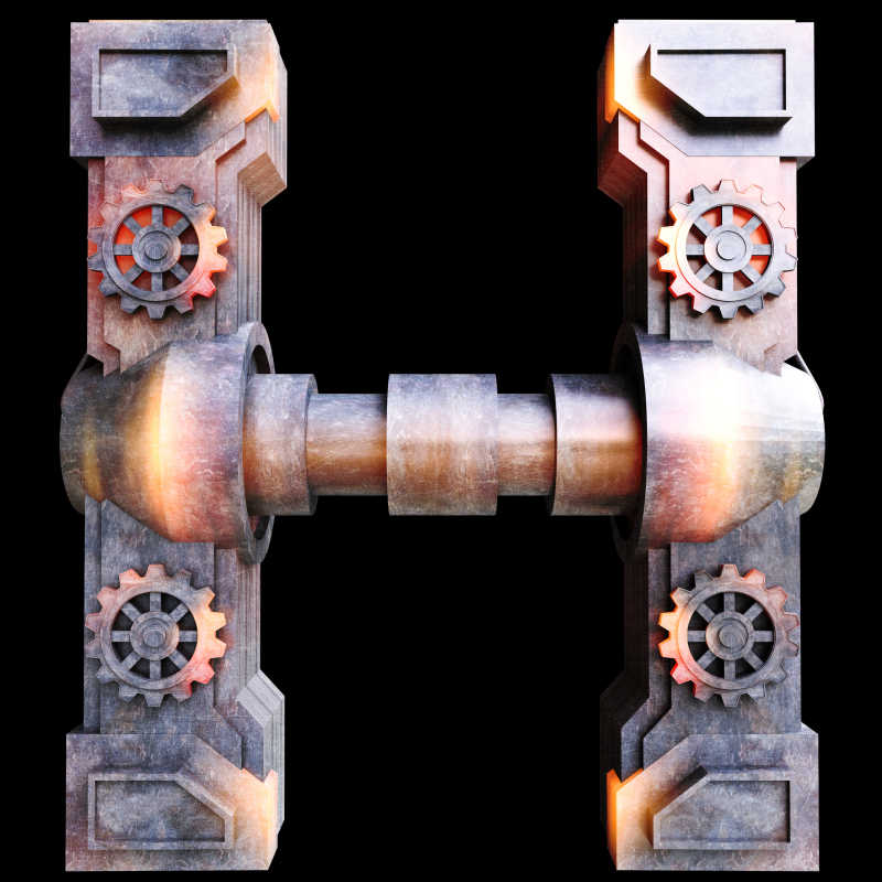 钢铁制作的字母H