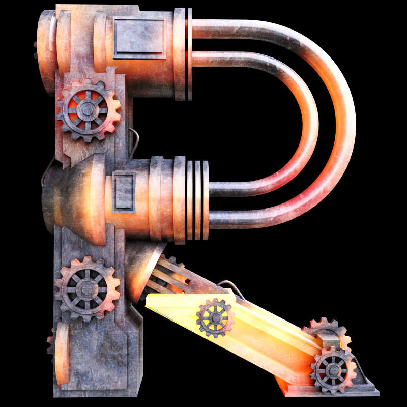 用铁制作的字母R