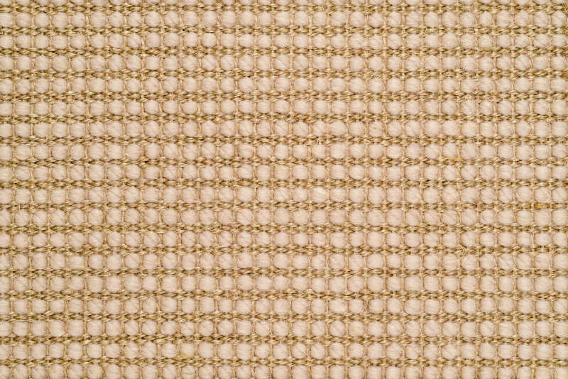 纹理清晰的机织剑麻及羊毛地毯特写