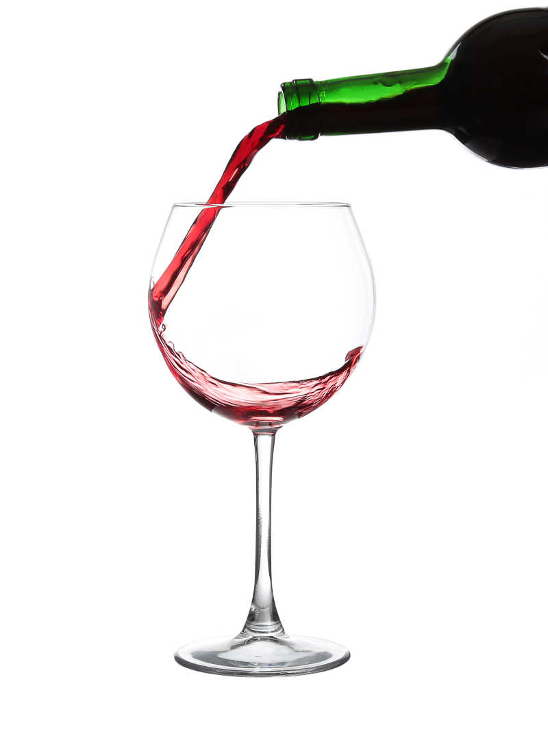 白底红酒