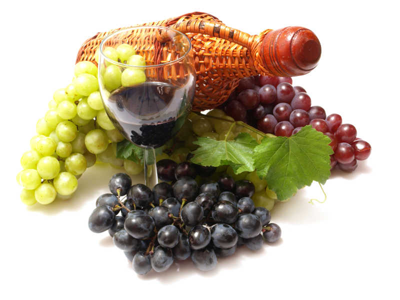 红酒和葡萄