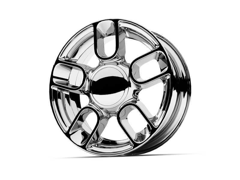 白色背景下全新的汽车轮毂