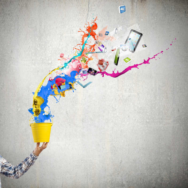 彩色油漆与电子科技