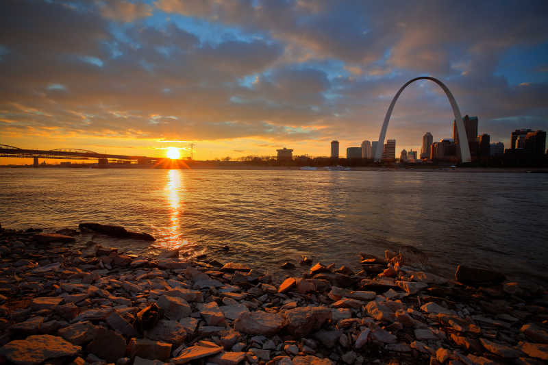 密苏里圣路易斯拱门美景特写