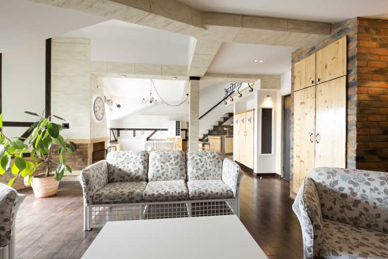 浅色系的客厅装修效果图