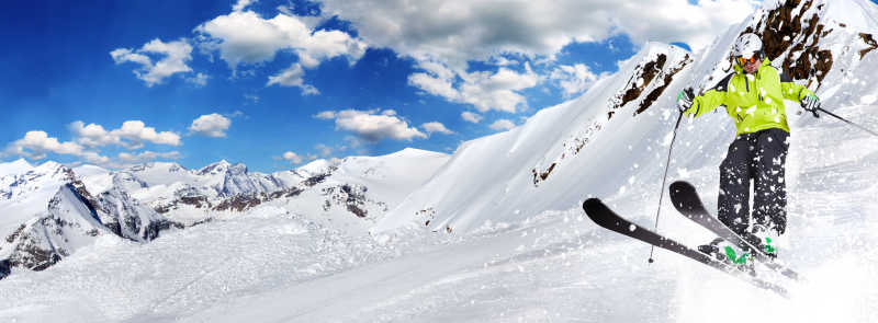 刺激的高山滑雪