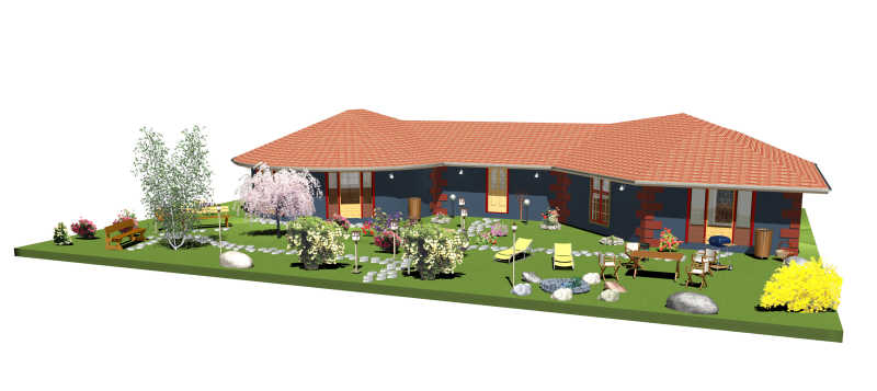 农家小院的三维设计效果