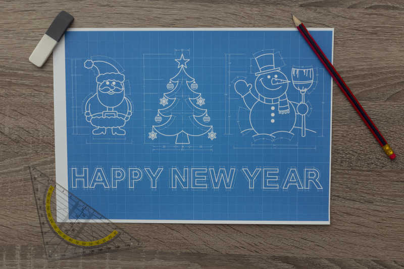 新年符号的蓝图