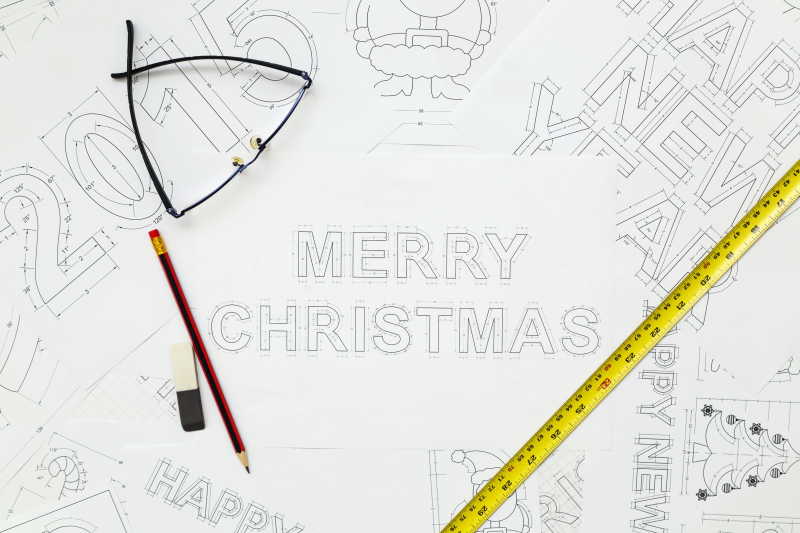 圣诞节快乐蓝图