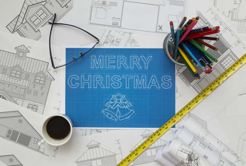 圣诞快乐的蓝图