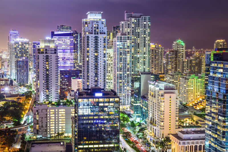 美国市中心城市景观