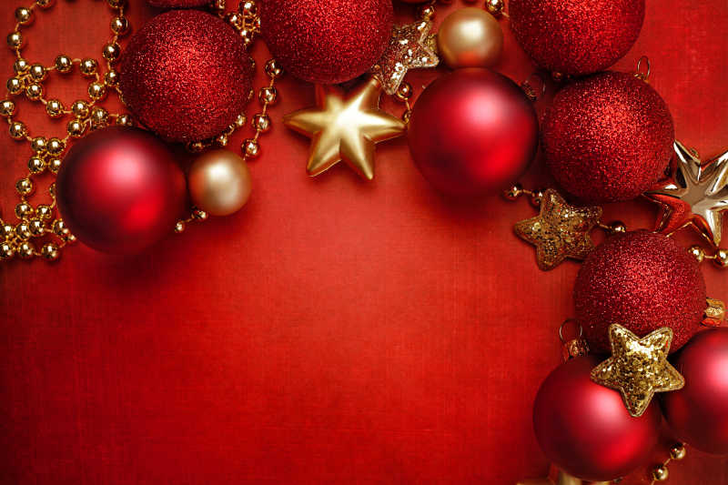 红色圣诞装饰球