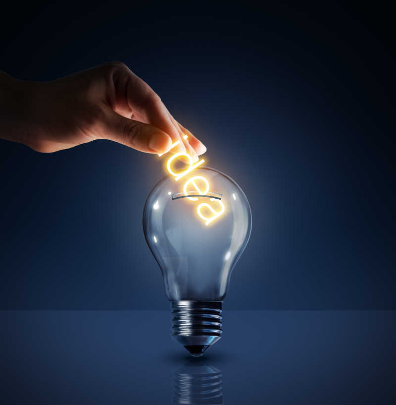 投资想法灯泡概念