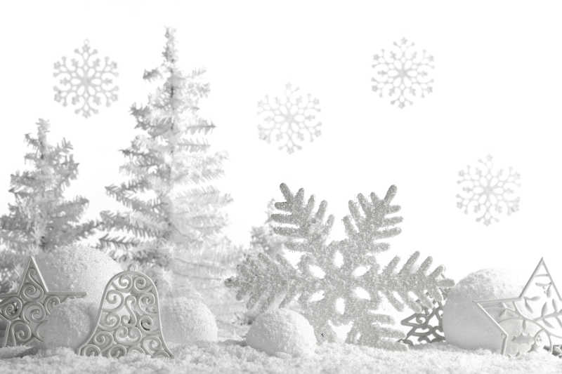 圣诞节雪片装饰