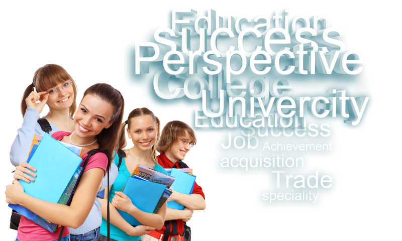 抱着书本的大学生