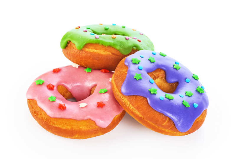 面包甜甜圈特写