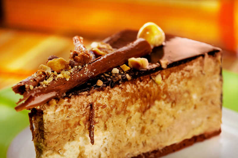 美味的巧克力蛋糕甜点