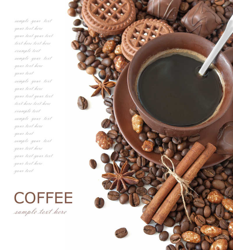咖啡豆和美味咖啡