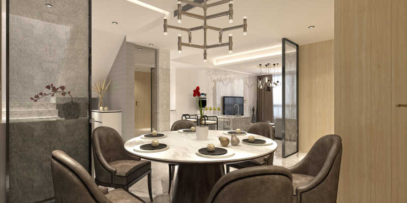 时尚简约餐厅设计效果