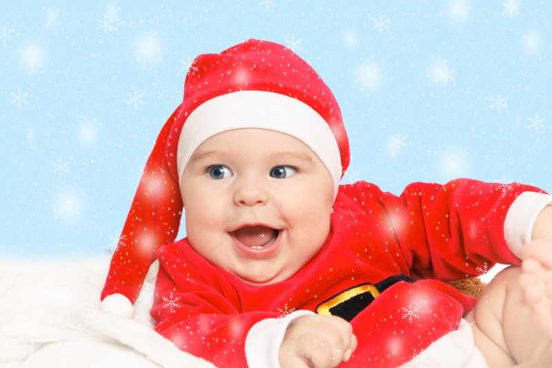 可爱的圣诞宝宝
