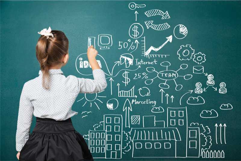 学校里的女学生