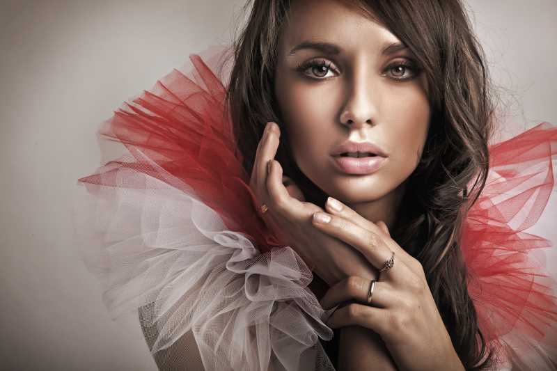 性感年轻女孩的肖像