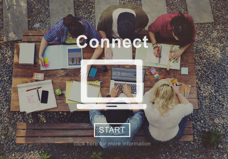 校园的社交媒体概念