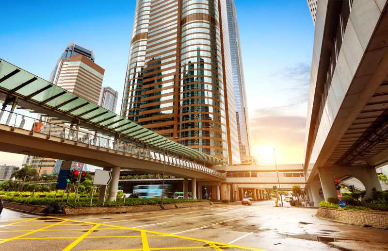 香港现代化建筑大楼