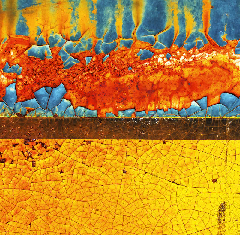 生锈金属不同颜色背景