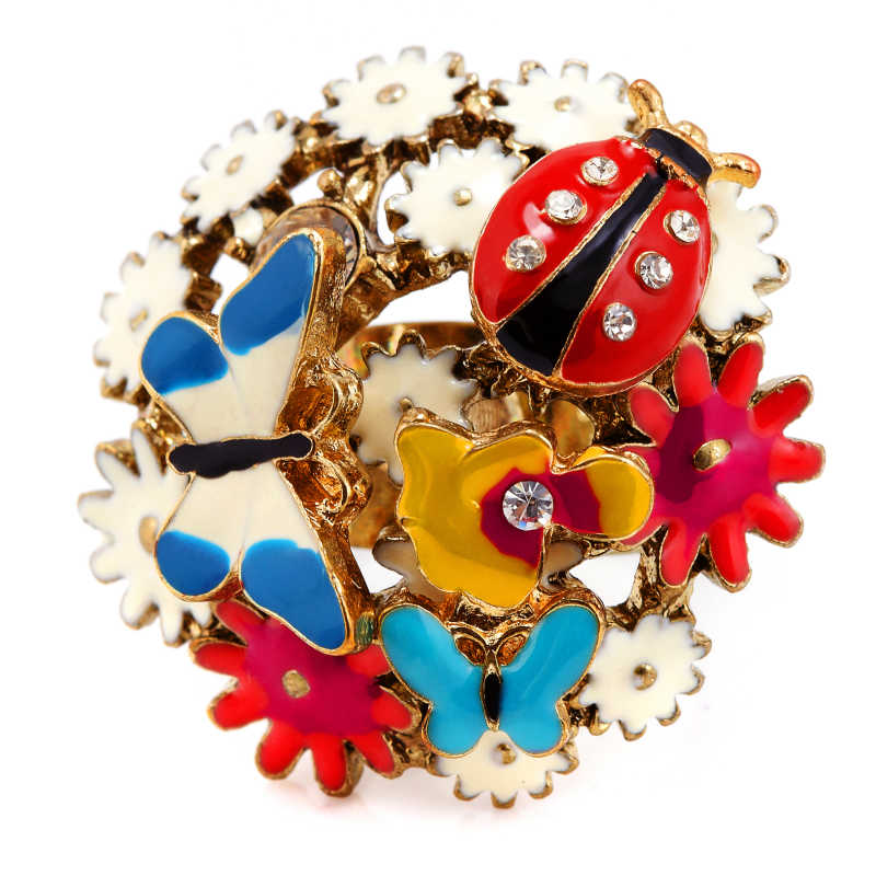 黄金首饰蝴蝶和花形球