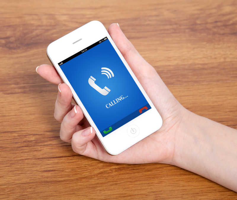 正通话的智能手机