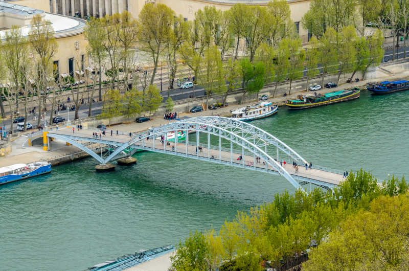 巴黎法国城市景观鸟瞰