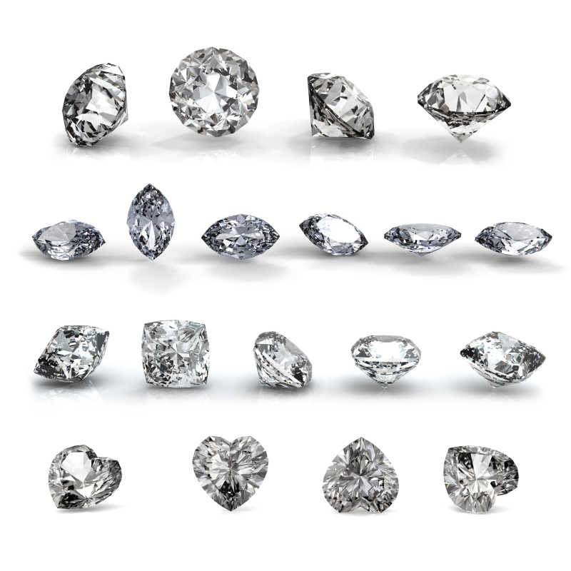 多种形状的钻石