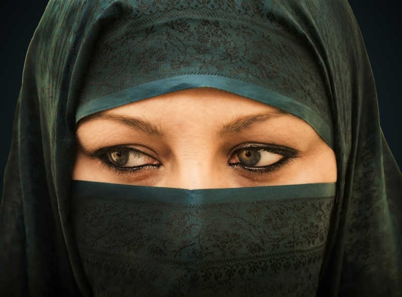 阿拉伯美女蒙面图片