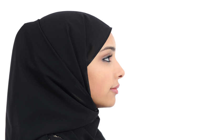 一个沙特妇女脸上完美的皮肤