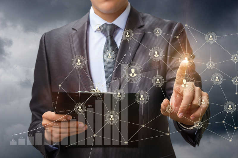 商人团队合作概念