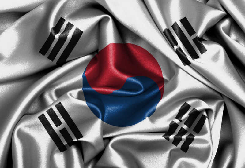 韩国国旗缎面旗帜