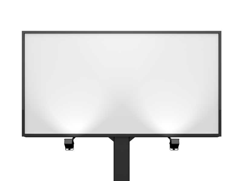 白色背景下的空白广告牌