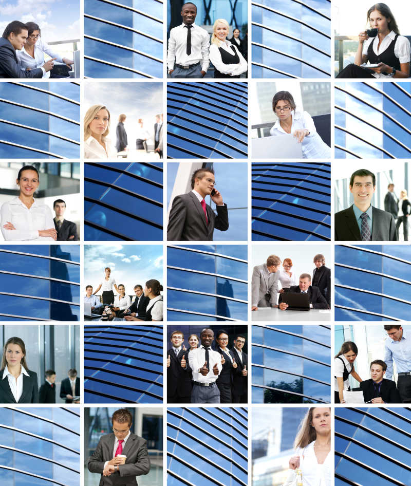 由某些元素构成的商业拼贴