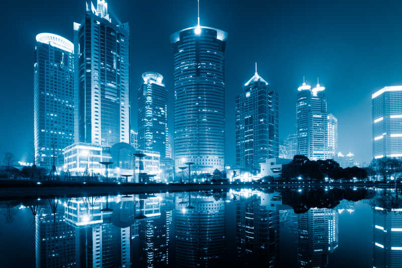 上海市的夜景