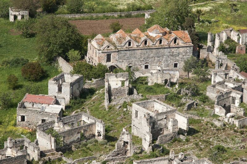 费特希耶Kayakoy的建筑群