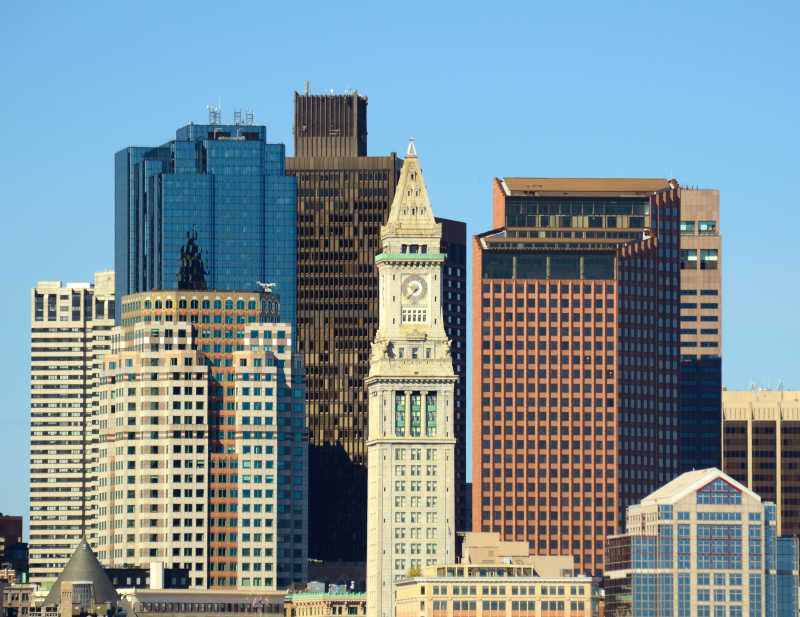 波士顿马萨诸塞州金融区建筑