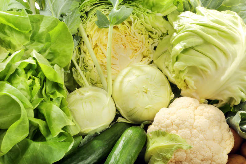 各色的新鲜蔬菜