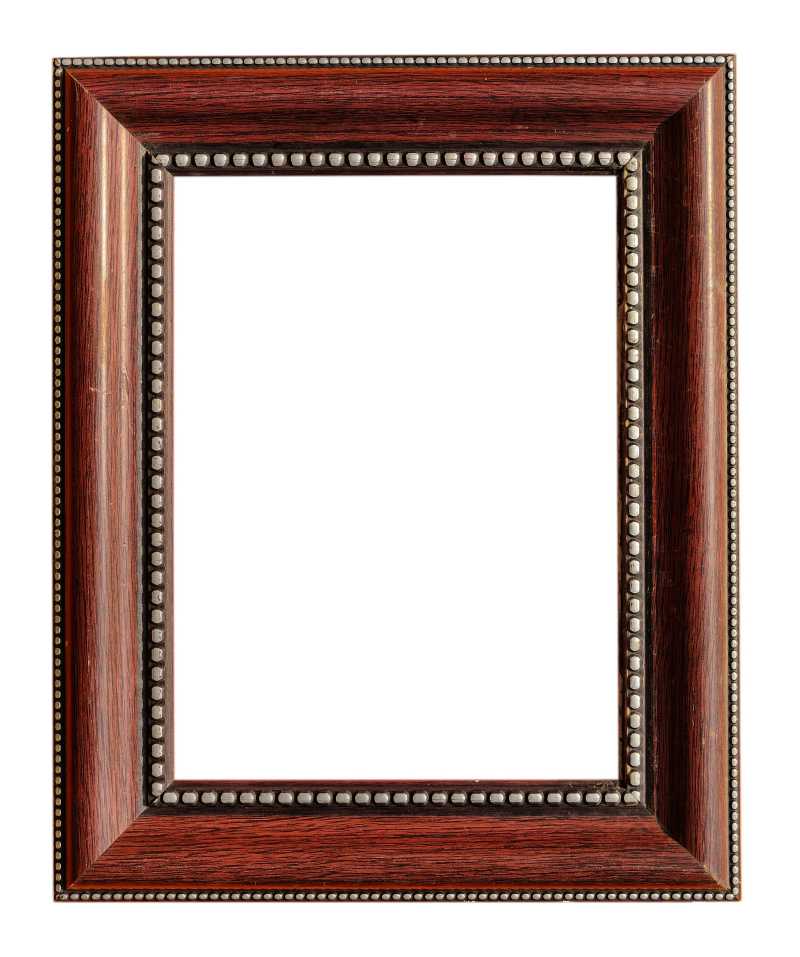 暗红色木制框架