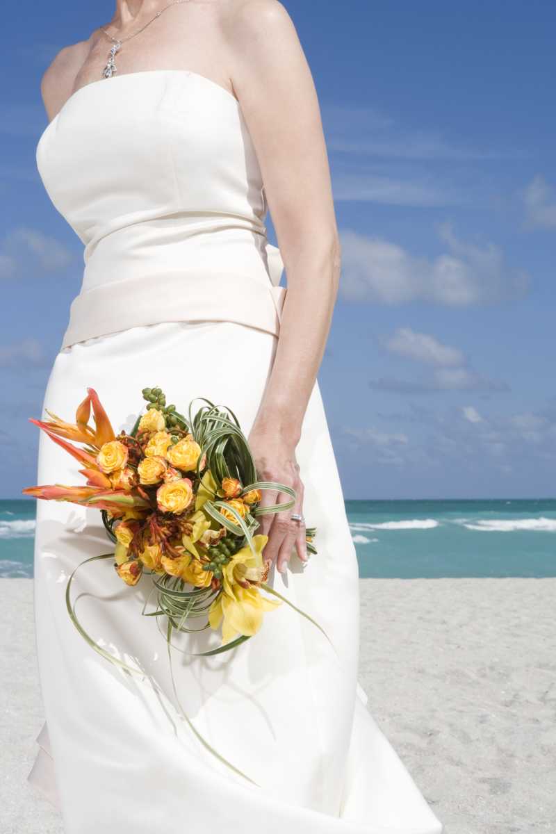 新娘手捧的鲜花