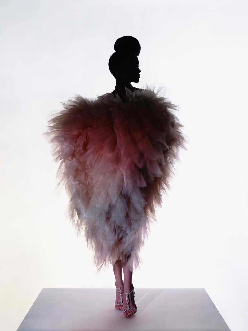 穿着豪华礼服的优雅女人