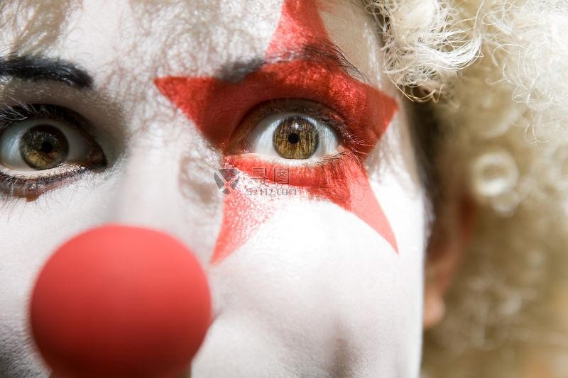 小丑脸部特写